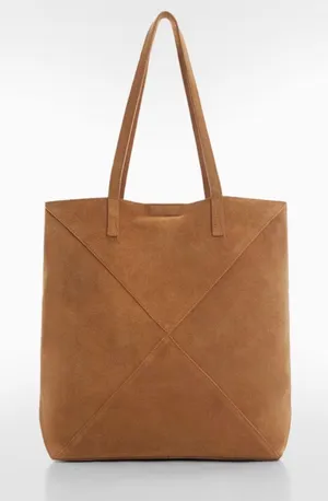 MANGO SUEDE LEATHER SHOPPING BAG thumbnail 1