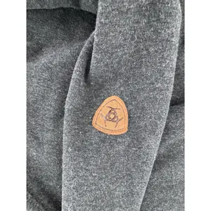 Ariat Real Elevated Hoodie Women’s Sz XL Fleece Leather Trim Henley Sweatshirt thumbnail 16
