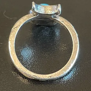 The Moon Turquoise stone moon ring size 4 thumbnail 5
