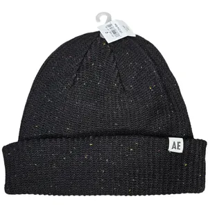 American Eagle Outfitters Mens Womens Black Speckled Knit Beanie Hat‎ One Size thumbnail 1