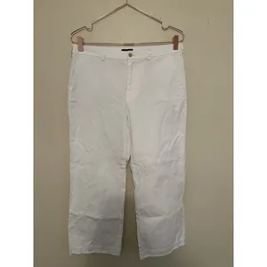ATM ENZYME WASH CROPPED BOYFRIEND PANT Size 6‎ White thumbnail 4
