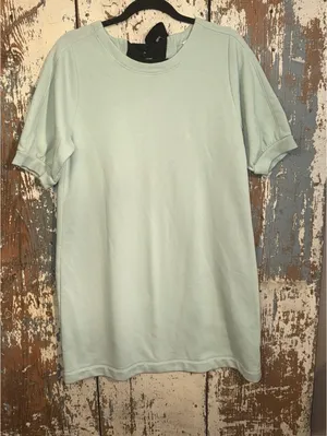 Free Assembly green short sleeve French Terry Dress bow detail size Medium thumbnail 2