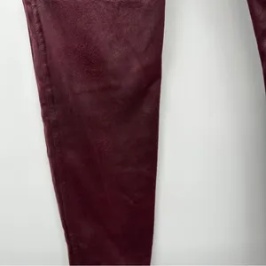Free People Midnight Burgundy Faux Suede High Rise‎ Ankle Leggings Size S thumbnail 10