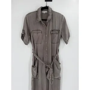 Young Fabulous & Broke Jumpsuit Womens Small Gray Tencel Utility‎ Cargo Gorpcore thumbnail 3