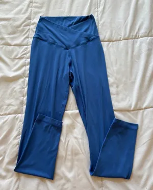 OFFLINE by Aerie Real Me Crossover 7/8 Leggings Blue High Rise V-Waist Medium thumbnail 1