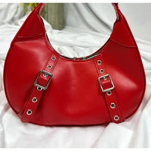 8 Other Reasons Delphine Double Buckle Shoulder bag Red / Silver thumbnail 8