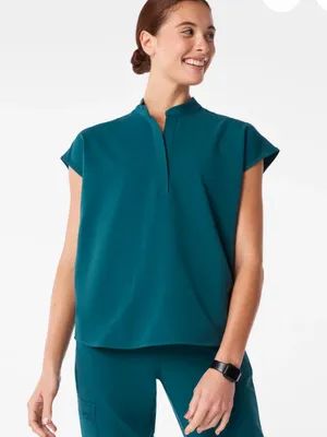 Rafaela Oversized Scrub Тоp Green Sz Large thumbnail 6