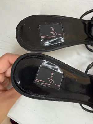 Glint Crystal Accent Strappy Black Heels Sz 9.5 thumbnail 6