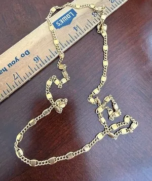 Gold Tone Long Necklace thumbnail 1