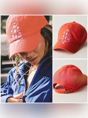 NWT Free People FP Movement Big Buti Baseball Cap hat - flame morning glory - OS thumbnail 2