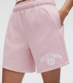 NWT Lululemon Scuba Mid-Rise Oversized‎ Short 7" *Graphic Pink Haze Womens Small thumbnail 1