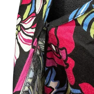 Anthropologie Tiny Womens Finley Faux Wrap Top Black Pink‎ Floral Long Sleeve M thumbnail 6