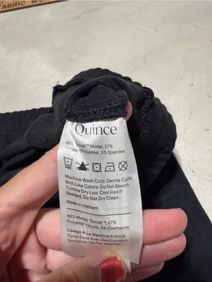 Quince supersoft fleece Black Women's Track Joggers large thumbnail 4