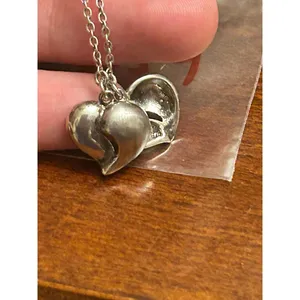 925 sterling silver broken heart earrings 2.5inch long m3 3.59g broken heart thumbnail 5