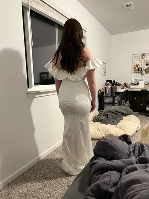 White Off-Shoulder Dress thumbnail 3