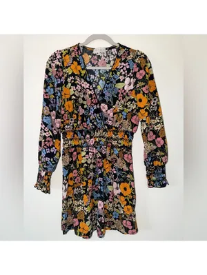 WAYF by Anthropologie Romantic Boho Whimsigoth Long Sleeve Mini Dress size small thumbnail 2