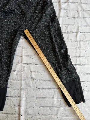 Lululemon Rebel Runner Crop Leggings Zip Leg Wide Waist Size 12 Black Running thumbnail 11