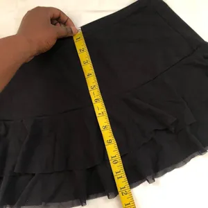 Y2K Whimsygoth micro mini ruffle skirt Measurement in pics (stretch) thumbnail 4