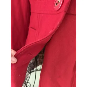 Tulle Original Clothing‎ Bright Red Coat Wool Blend Size S Lined thumbnail 4