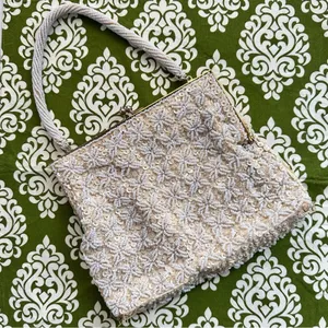 White Beaded Costume Handbag thumbnail 3