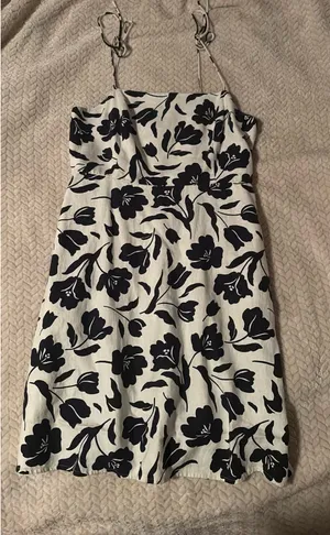 Old Navy Linen Blend Floral Mini Dress Tie Strap Sundress thumbnail 3