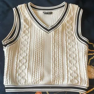 White And Black Sweater Vest thumbnail 2