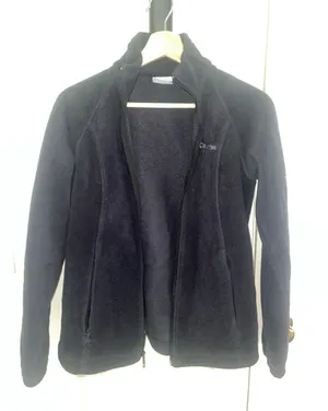 Black polar fleece zip up thumbnail 1