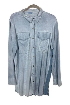 Scandal‎ button up top Blue Size M thumbnail 1