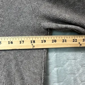 360 Sweater Womens Open Knit Back Panel Lambswool Blend Taupe L Minimalist Luxe thumbnail 9