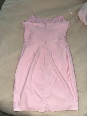 Blue Blush Pink strapless dress thumbnail 3