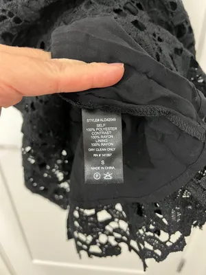 ASTR Small Black Eyelet Lace Cutout Midi Dress thumbnail 8
