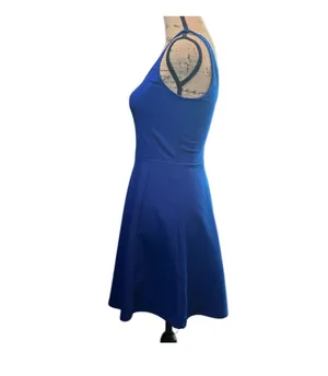 H&M Royal Blue Sleeveless Fit-and-Flare Minidress thumbnail 5