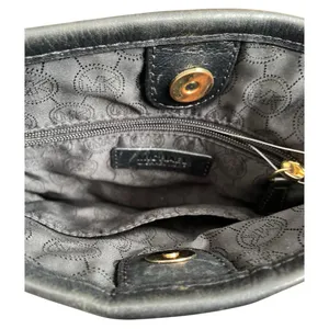 Michael Kors Black and Gold Messenger Bag thumbnail 4