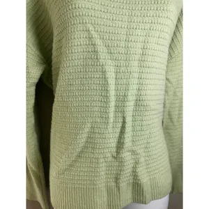 Banana Republic Sunday Sunday Sage Green Merino‎ Cashmere Waffle Knit Sweater XL thumbnail 3