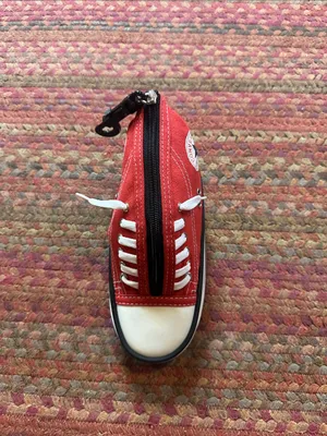 Converse Red Canvas High-Top Coin Purse with White Accents keychain thumbnail 2