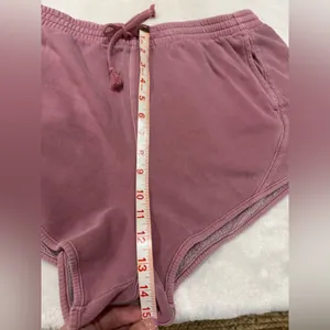 PINK Victoria's Secret Sweatshort Acid Wash Mauve Athletic Shorts‎ Size XL thumbnail 8