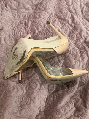 Steve Madden Blush Patent Pointed Toe Clear Panel Stilettos thumbnail 3