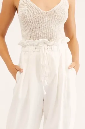 Free People Margate Pleated Trousers High Rise Waisted Pants thumbnail 5