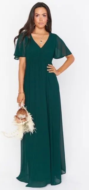 NWT Show Me‎ Your Mumu Emily Empire Maxi Dress Emerald Green $188 thumbnail 1