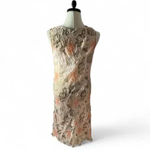 Holly Maternity Sheer Silk Floral Print‎ Peach Maxi Dress Maternity Cottagecore thumbnail 3
