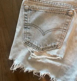 Levis denim light wash shorts thumbnail 10
