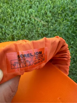 Sorel Roaming Two Strap Slide Sandals Orange Puff Strap Comfort Slides Size 7 thumbnail 7
