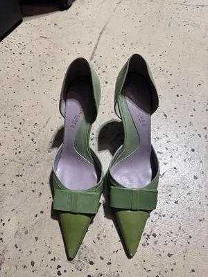 Kenneth Cole Green Ombré Pointed Toe Bow Pump 9.5 Made In Italy thumbnail 5