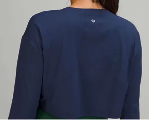 Lululemon Muscle Love Long Sleeve Shirt Cropped - Night Sea thumbnail 3