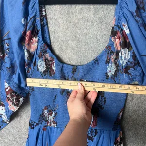 Free People S Morning Glory Floral Print Scoop Neck‎ Long Sleeve Boho Maxi Dress thumbnail 5