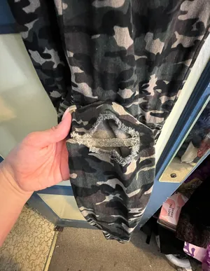 Medium Army Print Stretchy Clip On Overalls thumbnail 5