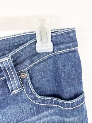 BKE Hazel Curvy Fit Distressed Five Pockets Blue Denim Jeans Size 33L Western thumbnail 7