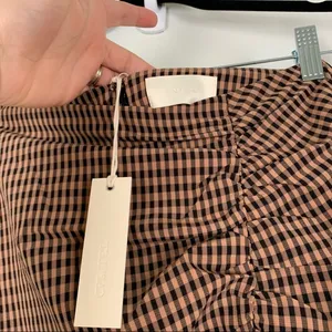 𝅺capulet Ives‎ Ruched Check Midi Skirt Brown S NWT thumbnail 3
