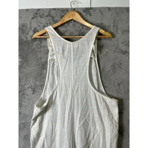 L*Space White Overalls Relaxed Coastal Grandmother Beachy Minimalist Jumpsuit MD thumbnail 8
