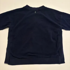 RLX Ralph Lauren Pullover Women S Navy V-Neck Ribbed Panel High-Low Top thumbnail 3